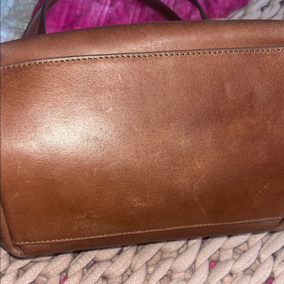 Frye Kenzie Brown Cognac Leather Tote Bag - Picture 7 of 8